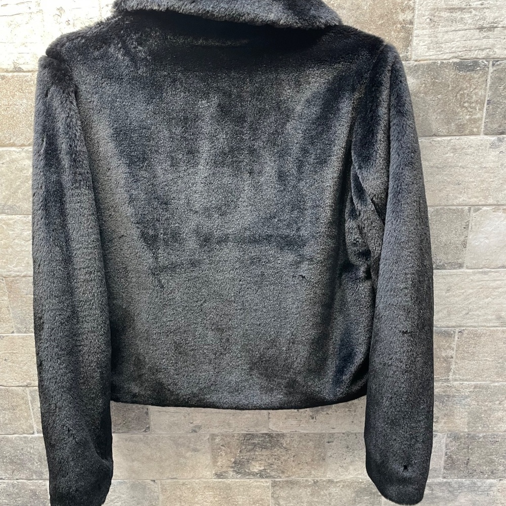 ❤️ EXPRESS BLACK FAUX FUR JACKET SIZE SMALL NEW - Picture 5 of 5